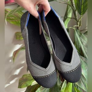 Rothy’s The Flat in Grey Mist Captoe, 8.5